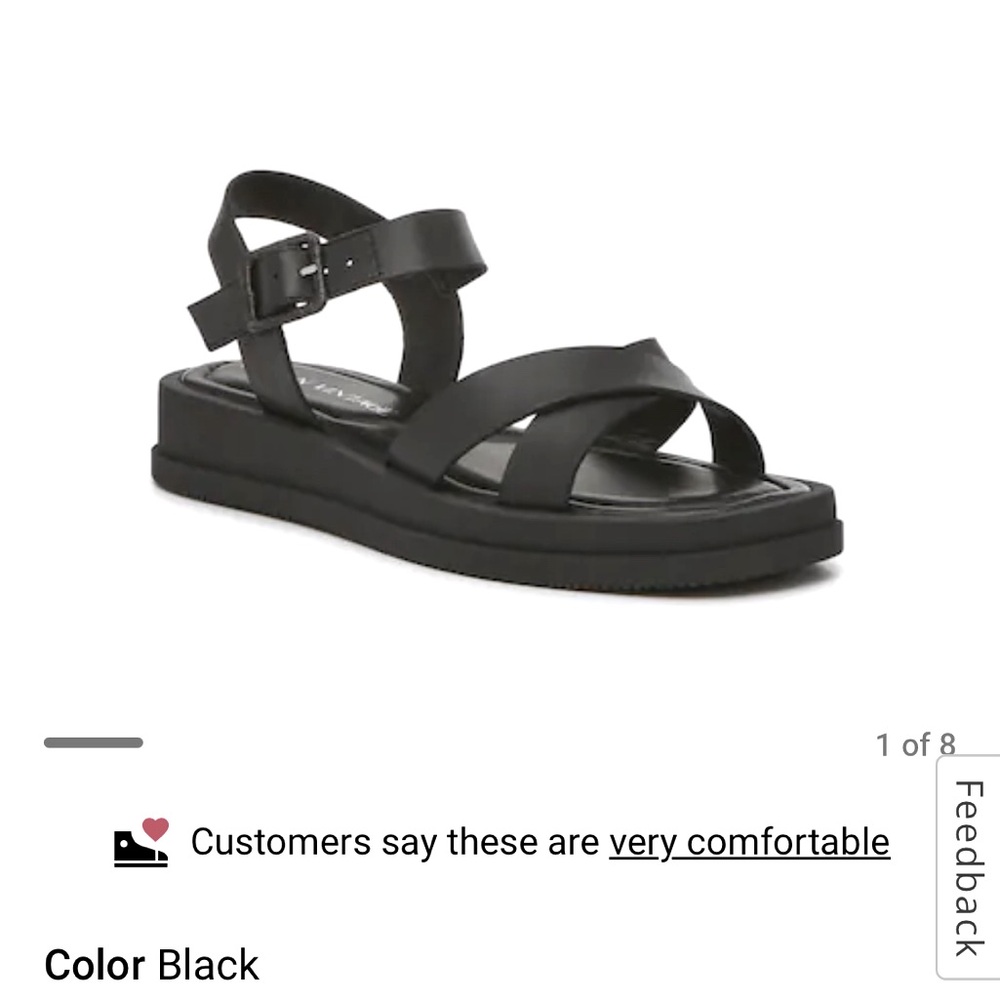 Chunky black sandals